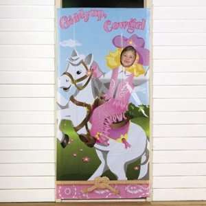  Pink Cowgirl Photo Door Banner   Party Decorations & Door 