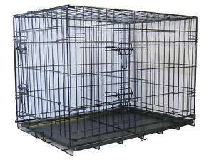 48 Two Door Folding Dog Cage Crate Kennel w/DIVIDER  