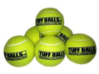 Set Of 6 Dog Tennis Balls Tough Bite Tuff Toy Play  