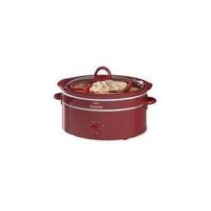  Rival 5.5 Quart Red Crock Pot Slow Cooker SCV551KR NEW 