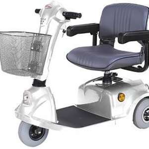  Economy Three Wheel Scooter, Silver with White Glove 