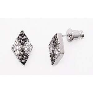 Marcasite and Pave CZ Cubic Zirconia Diamond Shaped Sterling Silver 