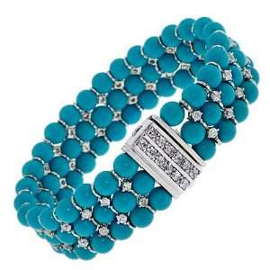  Turquoise Beads Trendy Cubic Zirconia {C.Z.} Diamonds 