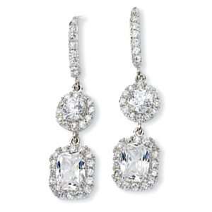  Sterling Silver Cubic Zirconia Fashion Earrings 