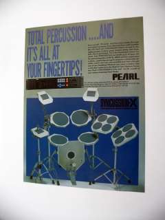 Pearl Syncussion X Electronic Drums drum 1986 print Ad  