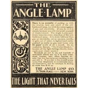 1899 Ad Angle Lamp Lighting Heat Shadow Homes Offices   Original Print 