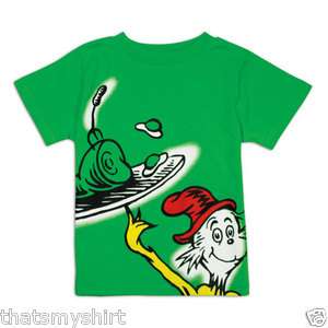 New Authentic Dr. Seuss Green Eggs and Ham Kids T Shirt  