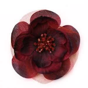  Camellia Fabric Flower Hat Hair Clip & Pin Brooch F11002 Beauty