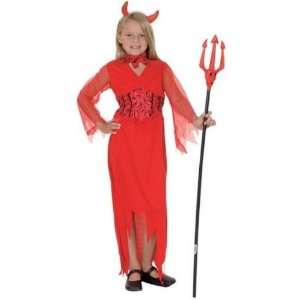  Devil Girl Childs Halloween Fancy Dress Costume S 122cms 