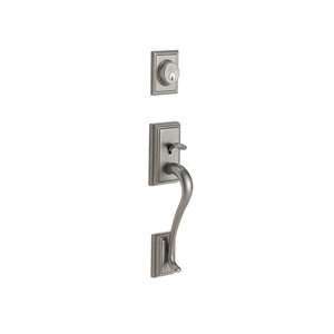   Nickel Addison Dummy Handleset with Accent Lever and Addison Rose