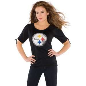 Touch By Alyssa Milano Pittsburgh Steelers Womens Slit Shoulder Top 