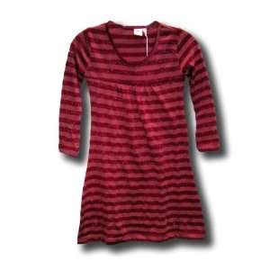 Amanda Bynes DEAR Collection Girls Youth Knit Tunic Red Striped Small