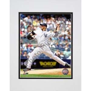 Andy Pettitte 2010 Action Double Matted 8 x 10 Photograph 