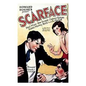 Scarface, Paul Muni, Ann Dvorak, Osgood Perkins, 1932 Photographic 