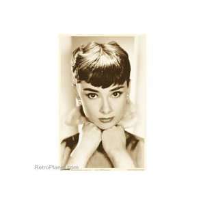 Audrey Hepburn Sepia Poster