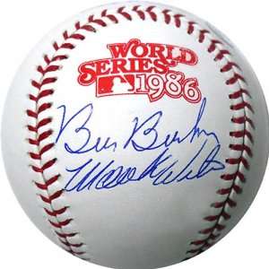 Bill Buckner and Mookie Wilson Dual Autographed 1986 World Series 