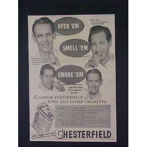 Bobby Riggs & Jack Kramer Tennis Champions 1950 Chesterfield Cigarette 