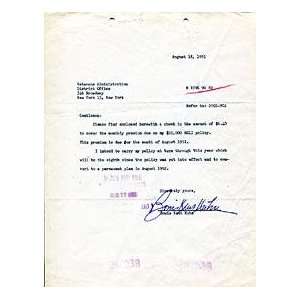  Bowie Kuhn Autographed Letter   MLB Cut Signatures Sports 