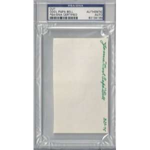 Cool Papa Bell Autographed Cut Signature Card PSA/DNA #83134169   MLB 