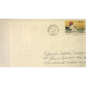  Eddie Miller Signed 1971 Envelope Jsa Coa 1912 Browns 