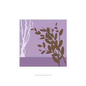   Leaves in Violet II   Artist J. Erica Vess  Poster Size 19 X 13