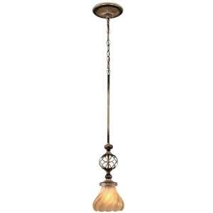  Golden Lighting Genevieve Pendant in the Forged Caramel 