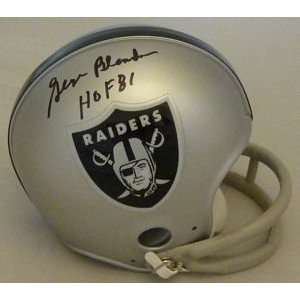 George Blanda Autographed/Hand Signed Oakland Raiders throwback 2 bar 