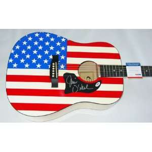 Jamie ONeal Autographed Signed Flag Guitar & Proof PSA DNA