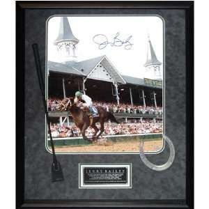 Jerry Bailey Signed Framed 122nd Kentucky Derby Win Collage