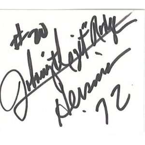 Johnny Rodgers Signed Index Card Great For Framing Sports 