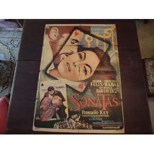 Original Mexican Movie Poster Sonatas Maria Felix Francisco Raval 