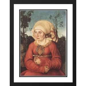 Cranach the Elder, Lucas 19x24 Framed and Double Matted Portrait of 