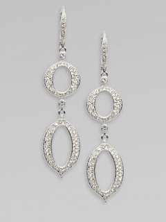 Adriana Orsini   Pavé Crystal Accented Pointed Oval Drop Earrings