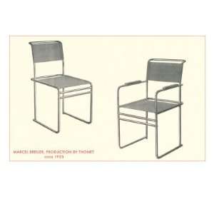 Marcel Breuer Chairs Giclee Poster Print, 32x24