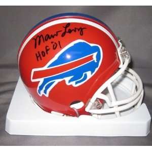Marv Levy Buffalo Bills NFL Autographed Mini Football Helmet with HOF 