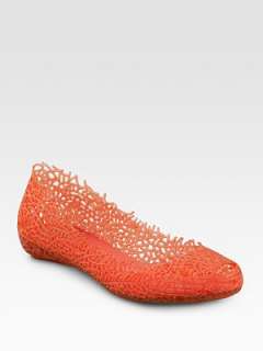 Melissa   Coral Peep Toe Ballet Flats    