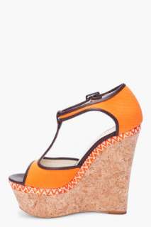 Rupert Sanderson Orange Kalit Wedges for women  