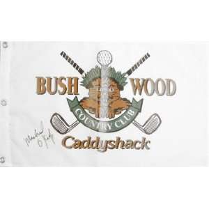  Michael OKeefe Caddyshack Autographed Bushwood Pin Flag 