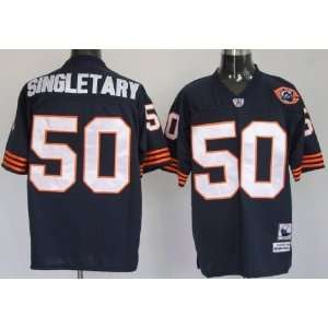 Mike Singletary #50 Chicago Bears Replica Throwback NFL Jersey Navy 
