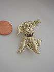 Vintage GERRY Costume Pin Scruffy Terrier Dog with crystal eyes & ear 