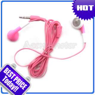 New Pink Headphone Earphone for iphone iPod  NANO  