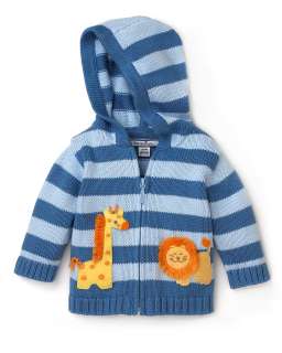 Hartstrings Infant Boys Cotton Zip Front Hooded Sweater   0 24 Months 