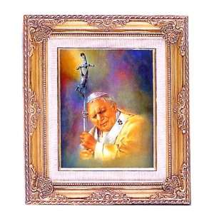  Pope John Paul II   Framed Art, 13.25 x 15.5   Artwork 