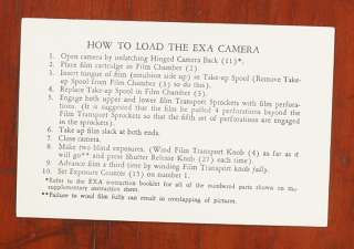 IHAGEE HOW TO LOAD THE EXA CAMERA/132598  