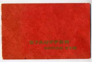 Stauffer Office Gym Booklet 1955 Exercise Equipment  