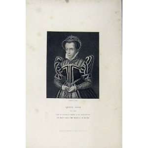  Antique Print Portrait Queen Mary C1880 Marquis Exeter 