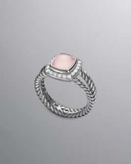 Y0S5K David Yurman Petite Albion Ring, Pink Chalcedony
