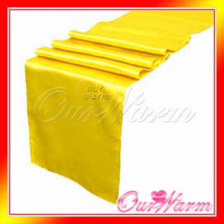 Yellow 12x108 Satin Table Runners Wedding 25 Colors New  