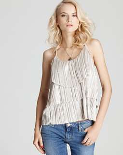 Patterson J. Kincaid Tank   Metallic Plisse Pleat Delta   Contemporary 