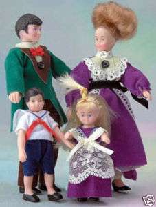 Dollhouse People 4Pc. Victorian Doll Family / NEW  